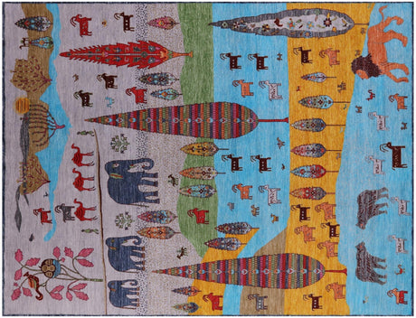 Persian Gabbeh Tribal Handmade Wool Rug - Manhattan Rugs