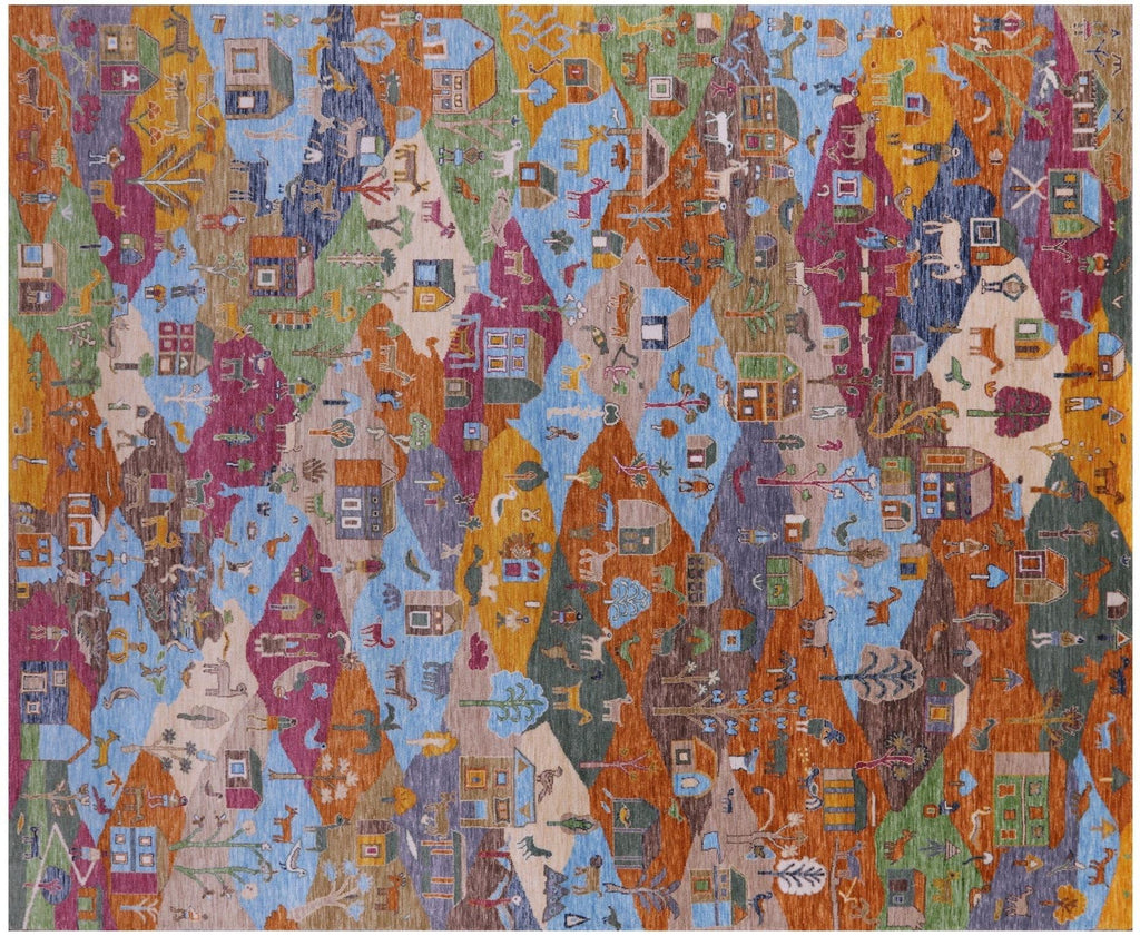 Tribal Persian Gabbeh Handmade Wool Rug - Manhattan Rugs