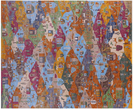 Tribal Persian Gabbeh Handmade Wool Rug - Manhattan Rugs