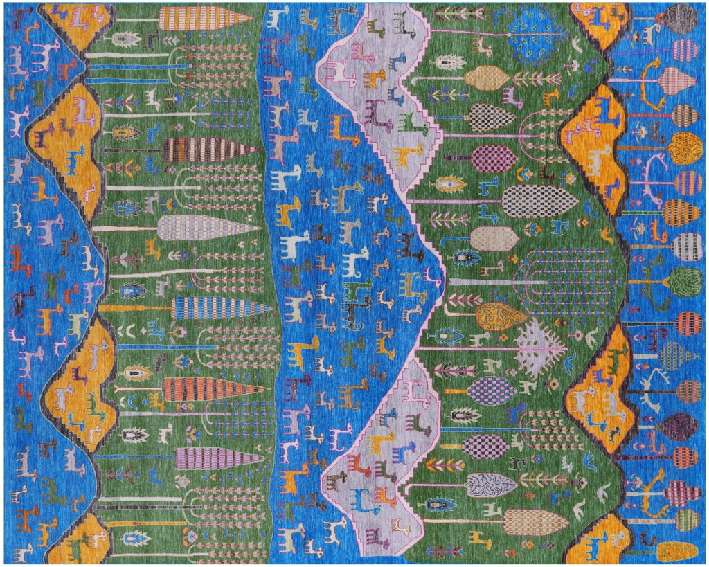 Tribal Persian Gabbeh Hand Knotted Wool Rug - Manhattan Rugs