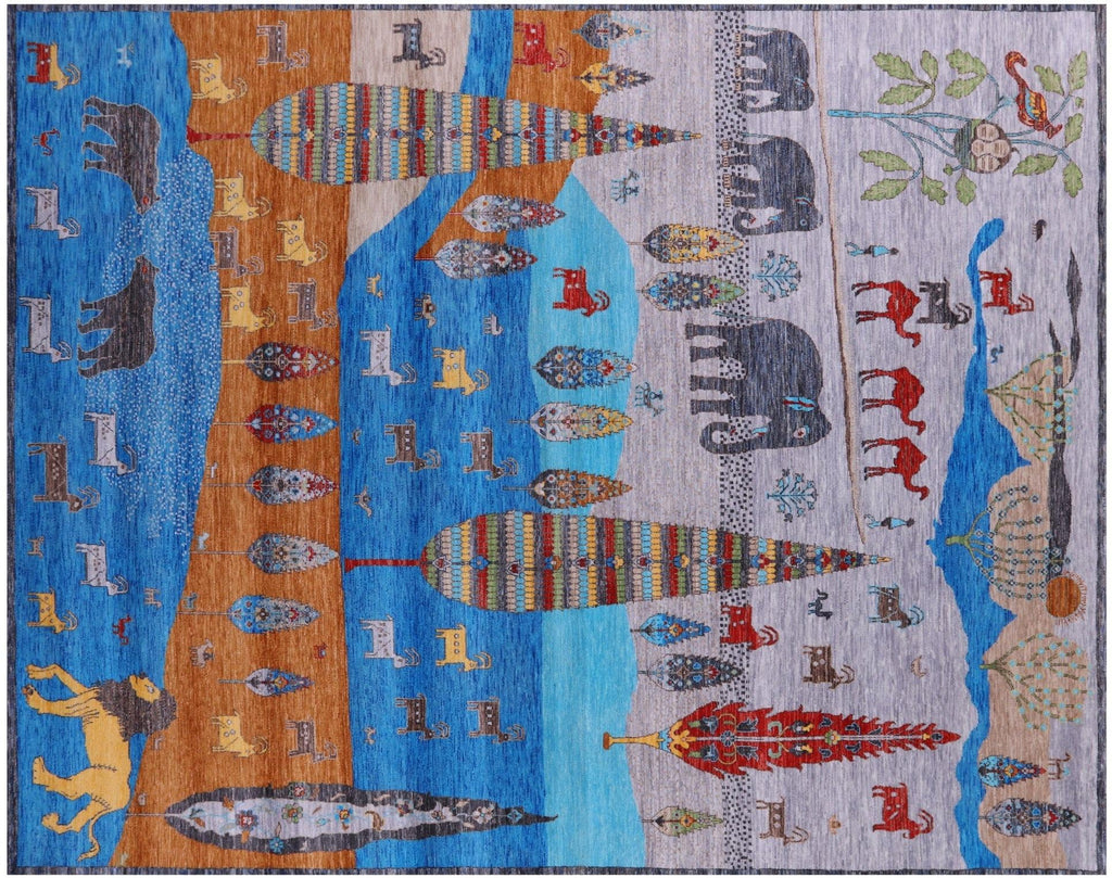 Persian Gabbeh Tribal Handmade Wool Rug - Manhattan Rugs