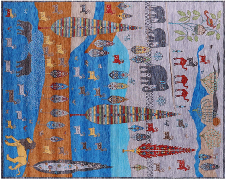 Persian Gabbeh Tribal Handmade Wool Rug - Manhattan Rugs