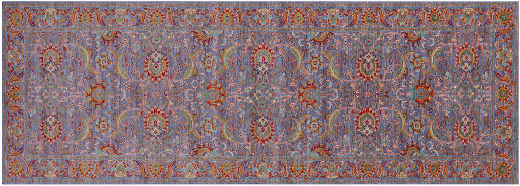 Grey Persian Tabriz Handmade Wool Runner Rug - Manhattan Rugs