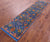Blue Runner Persian Tabriz Wool & Silk Handmade Rug - Manhattan Rugs