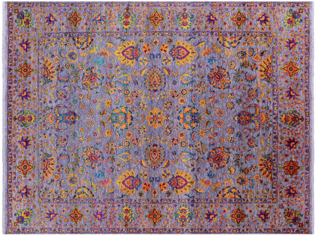 Grey Persian Tabriz Hand Knotted Wool & Silk Rug - Manhattan Rugs