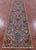 Grey Persian Tabriz Hand Knotted Wool & Silk Runner Rug - Manhattan Rugs