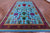 Blue Turkish Angora Oushak Handmade Wool & Silk Rug - Manhattan Rugs