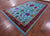 Blue Turkish Angora Oushak Handmade Wool & Silk Rug - Manhattan Rugs