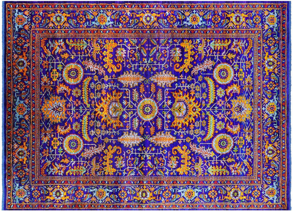 Purple Persian Tabriz Handmade 100% Silk Rug - Manhattan Rugs