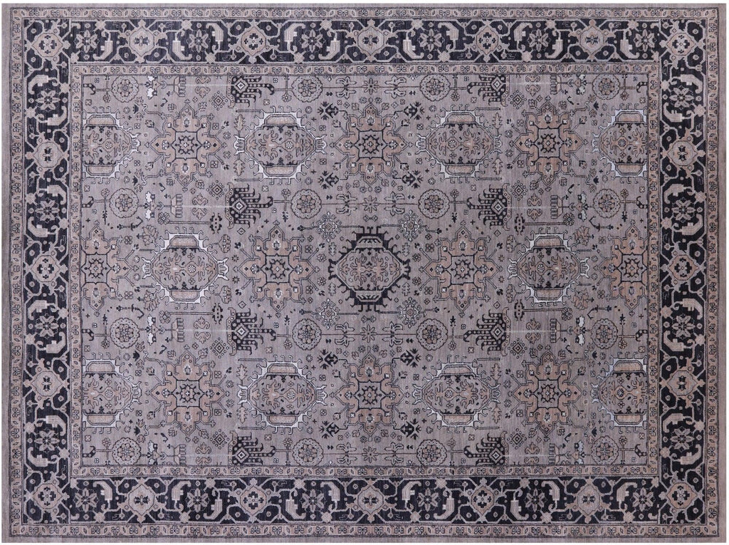 Wool & Silk Persian Heriz Serapi Handmade Rug - Manhattan Rugs