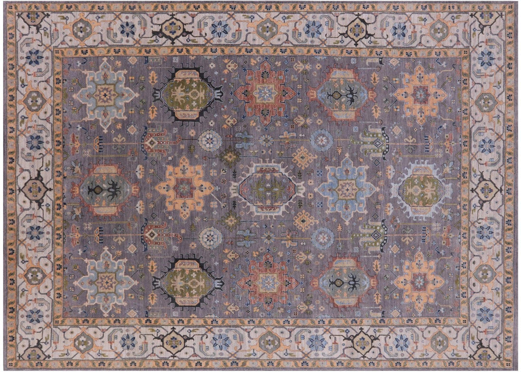 Grey Persian Heriz Serapi Handmade Wool Rug - Manhattan Rugs