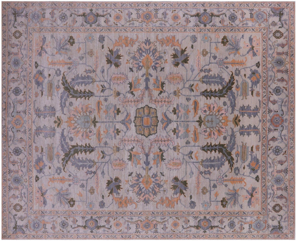 Ivory Persian Heriz Serapi Handmade Wool Rug - Manhattan Rugs