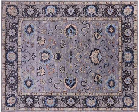 Grey Handmade Persian Tabriz Wool Rug - Manhattan Rugs