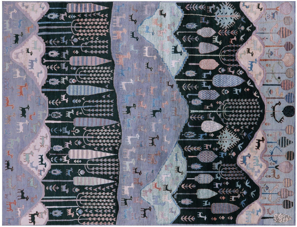 Hand-Knotted Persian Gabbeh Tribal Wool & Silk Rug - Manhattan Rugs