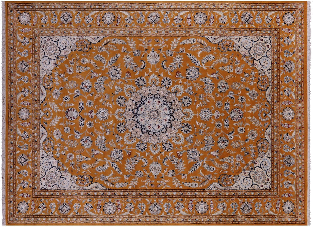 Wool & Silk Persian Nain Handmade Rug - Manhattan Rugs