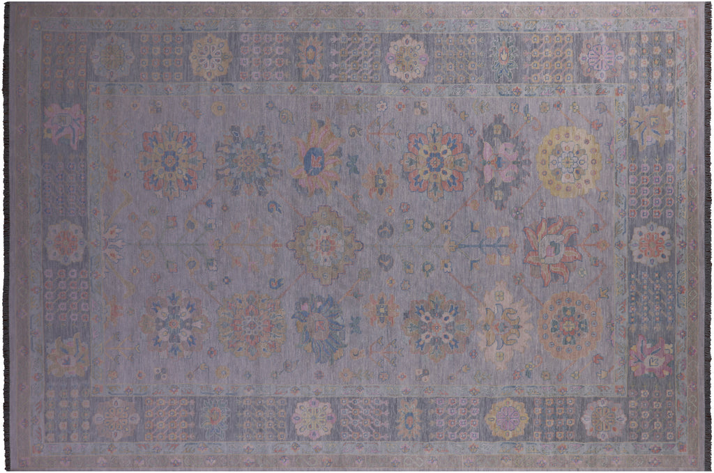 Silver Persian Heriz Serapi Handmade Wool Rug 12' 2" X 17' 11" - Q22636