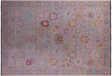 Grey Turkish Angora Oushak Hand Knotted Rug - Manhattan Rugs