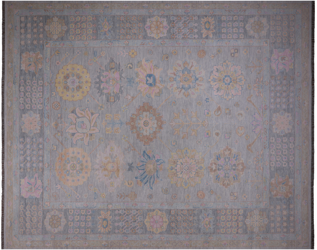 Silver 12' 0" X 14' 11" Persian Heriz Serapi Handmade Rug - Q22645
