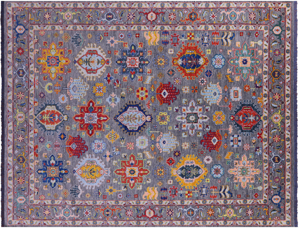 Grey Persian Heriz Serapi Hand Knotted Wool Rug - Manhattan Rugs