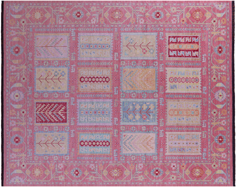 Pink Handmade Persian Gabbeh Wool Rug - Manhattan Rugs