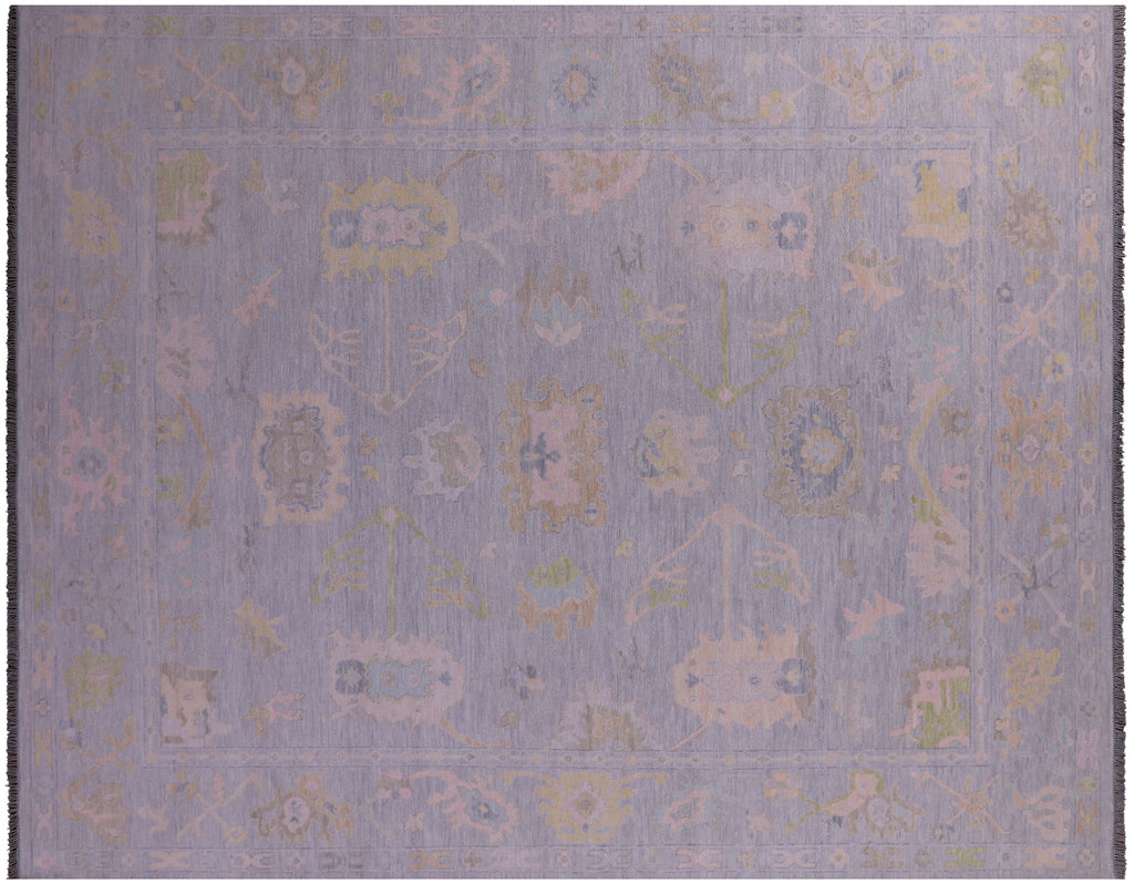 Silver Turkish Angora Oushak Handmade Wool Rug - Manhattan Rugs