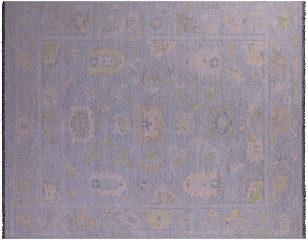 Silver 12' 1" X 15' 0" Turkish Angora Oushak Handmade Wool Rug - Q22652