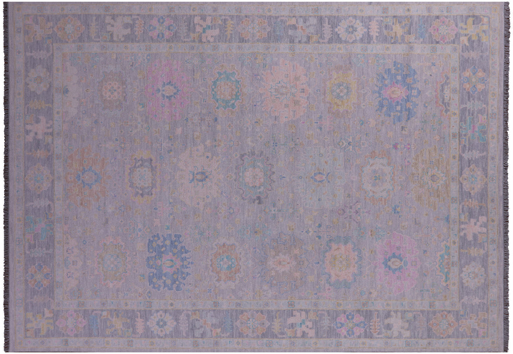 Silver Turkish Angora Oushak Handmade Rug - Manhattan Rugs