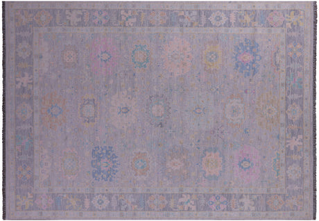 Silver Turkish Angora Oushak Handmade Rug - Manhattan Rugs