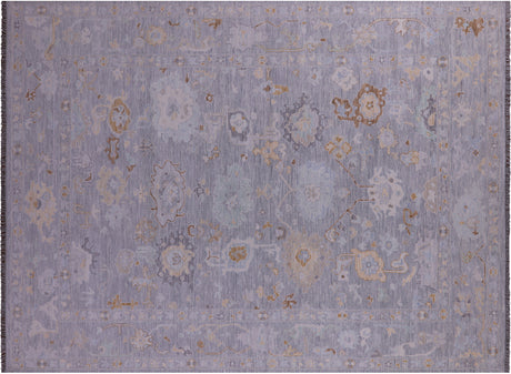 Silver Turkish Angora Oushak Hand-Knotted Rug - Manhattan Rugs