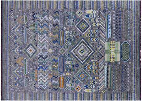 Grey Moroccan Hand-Knotted Wool Rug - Manhattan Rugs