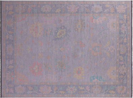 Silver Turkish Angora Oushak Handmade Wool Rug - Manhattan Rugs