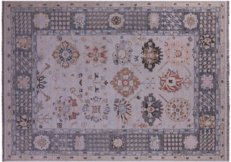 Grey Persian Heriz Serapi Hand Knotted Wool Rug - Manhattan Rugs