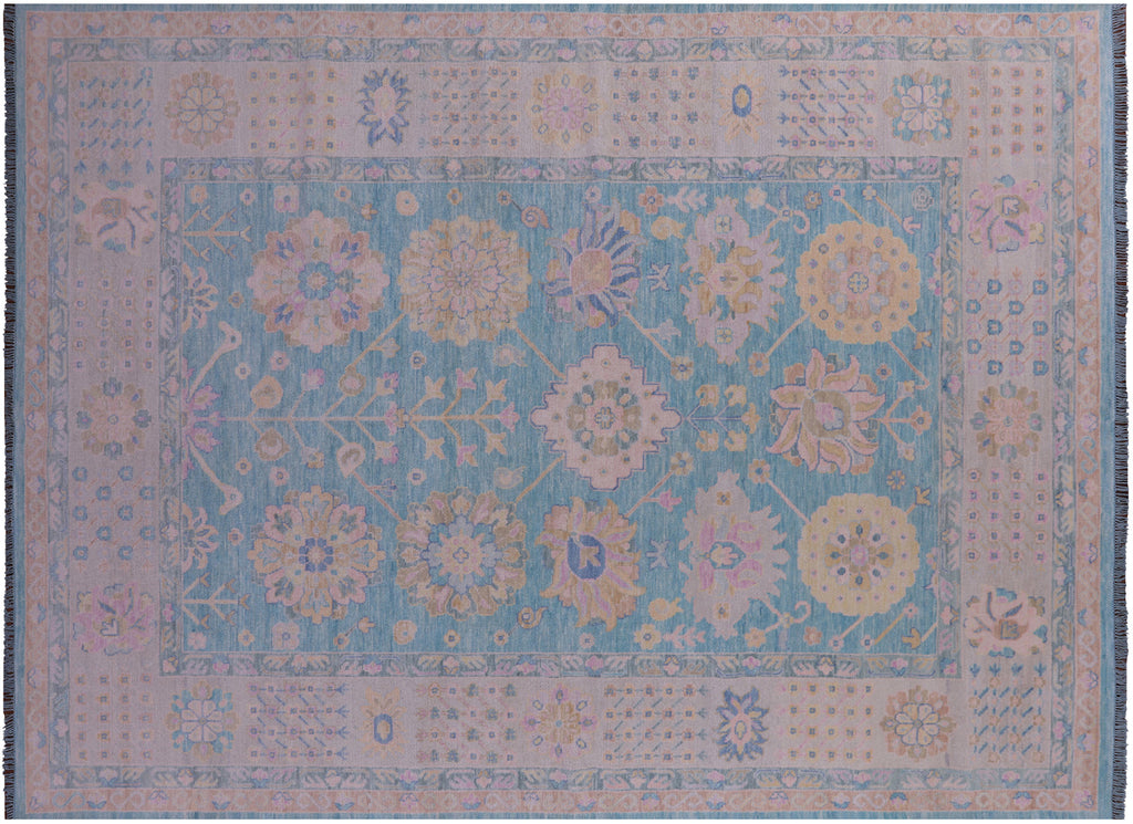 Blue Handmade Persian Heriz Serapi Wool Rug - Manhattan Rugs