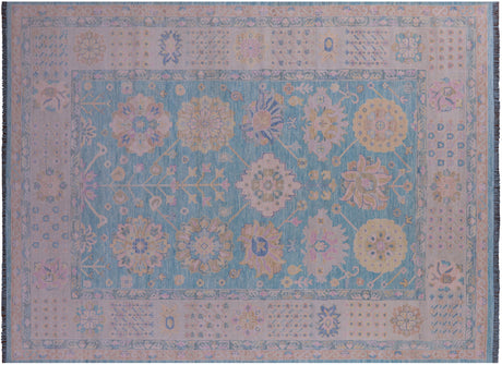 Blue Handmade Persian Heriz Serapi Wool Rug - Manhattan Rugs