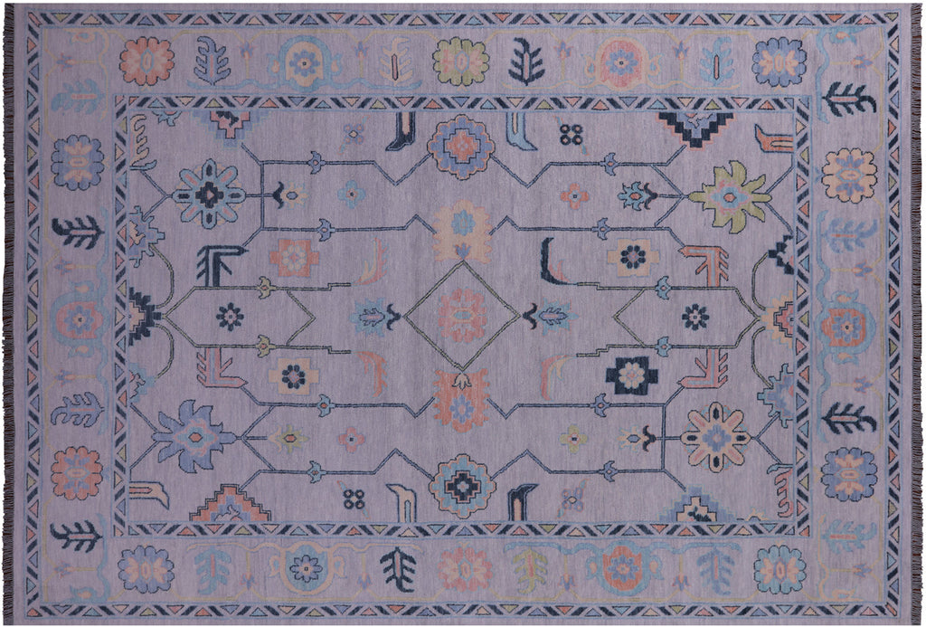 Silver Turkish Angora Oushak Handmade Rug - Manhattan Rugs