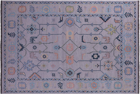 Silver Turkish Angora Oushak Handmade Rug - Manhattan Rugs