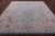 Blue Square Turkish Angora Oushak Handmade Wool Rug - Manhattan Rugs