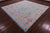 Blue Square Turkish Angora Oushak Handmade Wool Rug - Manhattan Rugs