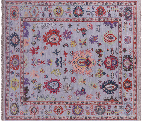 Grey Handmade Turkish Angora Oushak Wool On Wool Rug - Manhattan Rugs