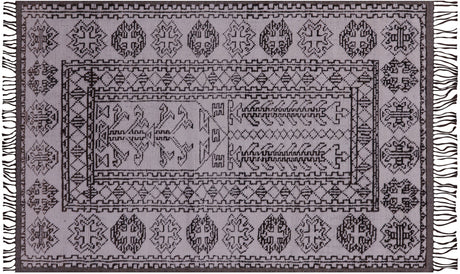 Ivory Moroccan Wool On Wool Hand Knotted Rug - Manhattan Rugs