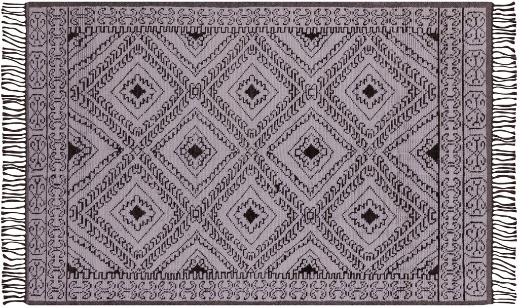 Ivory Moroccan Wool On Wool Hand Knotted Rug - Manhattan Rugs