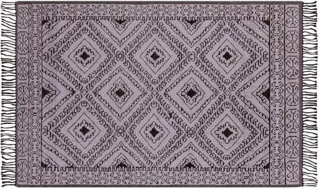 Ivory Moroccan Wool On Wool Hand Knotted Rug - Manhattan Rugs