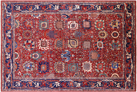 Persian Heriz Serapi Handmade Wool Rug - Manhattan Rugs
