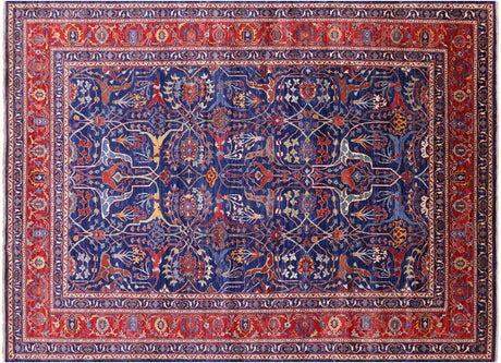 Hand-Knotted Persian Heriz Serapi Rug - Manhattan Rugs
