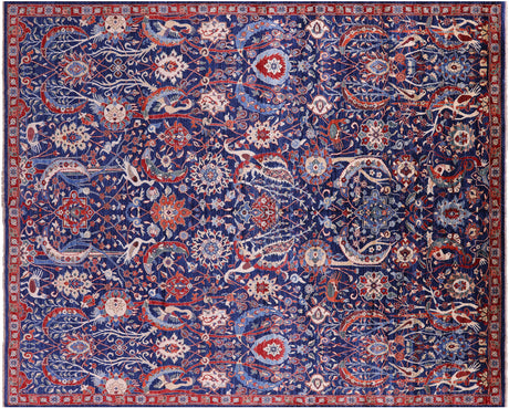 Persian Heriz Serapi Exotic Birds Handmade Rug - Manhattan Rugs