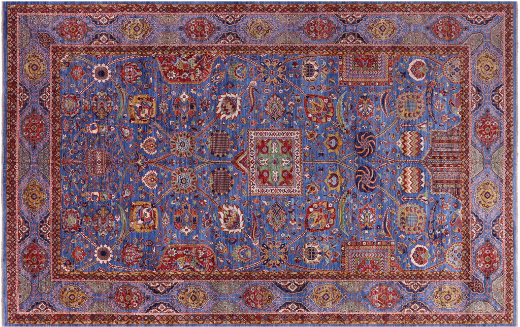 Blue Handmade Persian Heriz Serapi Rug - Manhattan Rugs