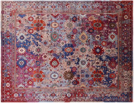 Transitional Persian Heriz Serapi Hand Knotted Wool Rug - Manhattan Rugs