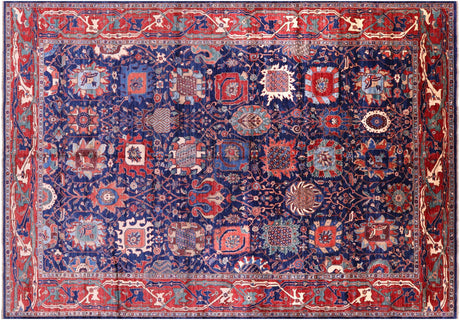 Hand-Knotted Persian Heriz Serapi Wool Rug - Manhattan Rugs