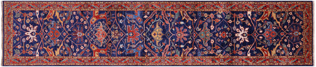 Persian Heriz Serapi Handmade Runner Rug - Manhattan Rugs