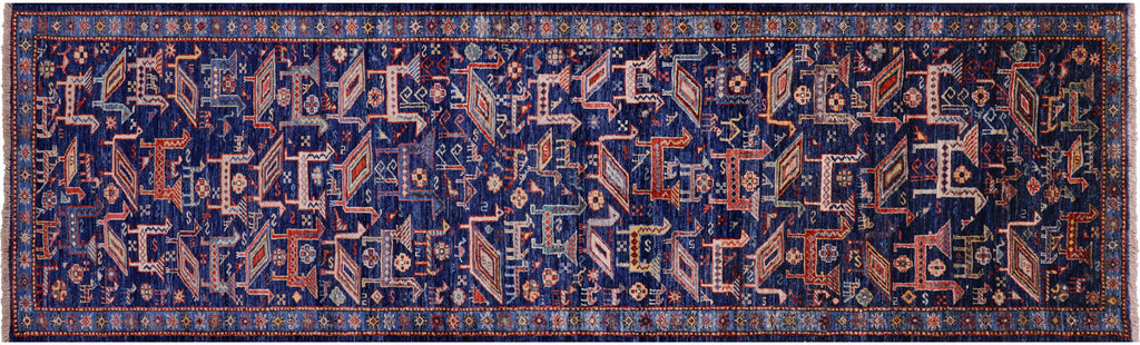 Blue Runner Hand Knotted Persian Heriz Serapi Rug - Manhattan Rugs